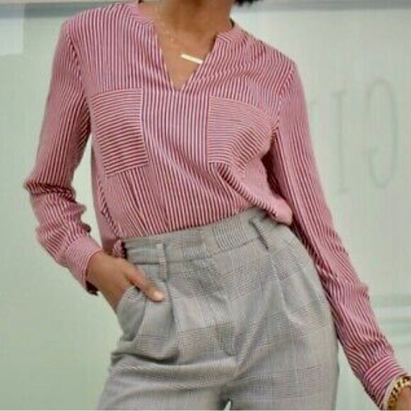 Cabi, red, white & blue striped “Franklin” tunic blouse. - Picture 3 of 5